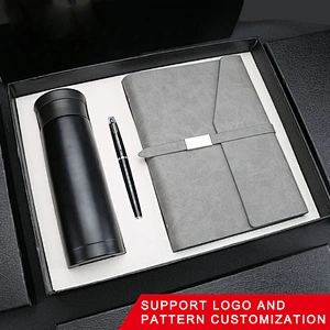 flask gift set annual meeting notebook 350ml flask bottle notepad roller pen business gift agent gift manufacturers merchants