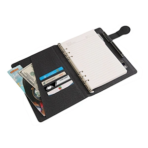 custom printing business gift set power bank pu leather diary notebook