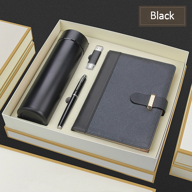 promotional products 500ml flask bottle notepad metal pen U disk free agent manufacturers promotion gift set