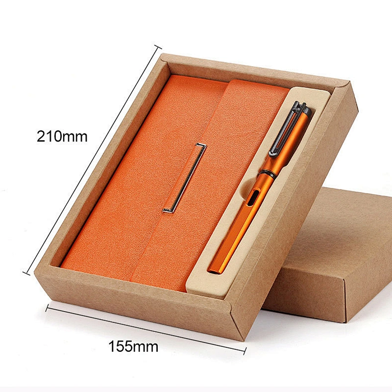 Customized Office Stationery Leather Gift Set Business Gift Set with Notebook and Pen 2019 Promotion In-Stock Business Gift