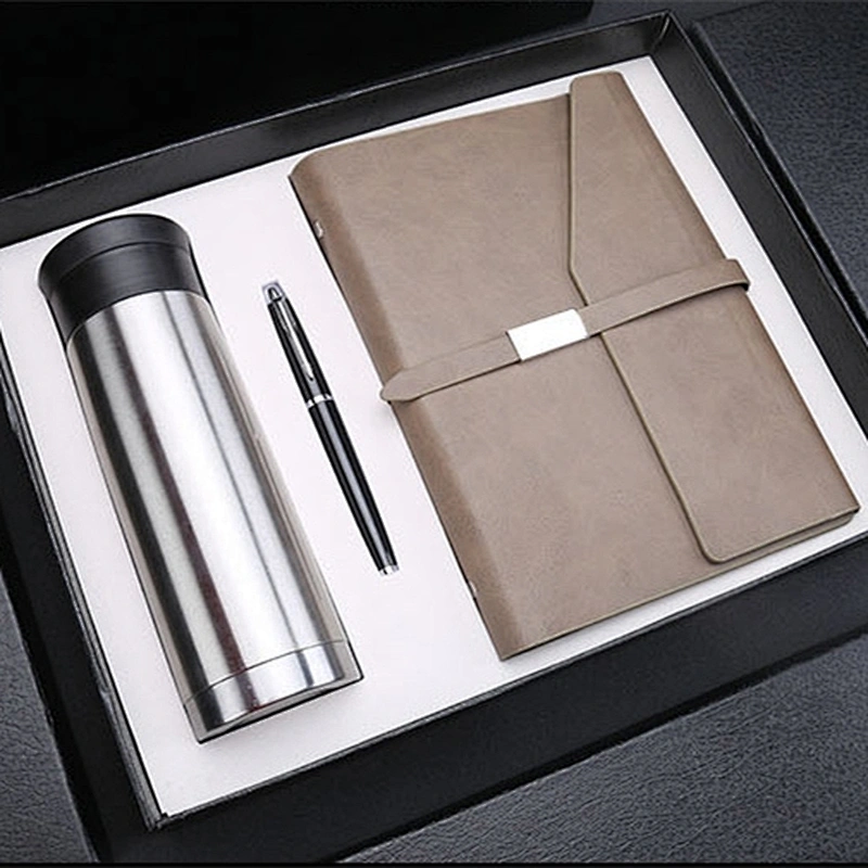 flask gift set annual meeting notebook 350ml flask bottle notepad roller pen business gift agent gift manufacturers merchants