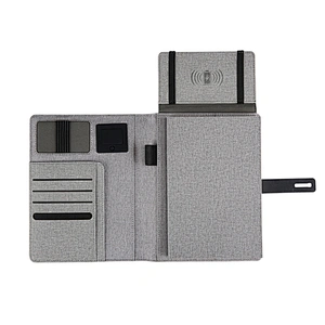 High Quality Leather Journal Diary Custom Power Bank Notebook With USB