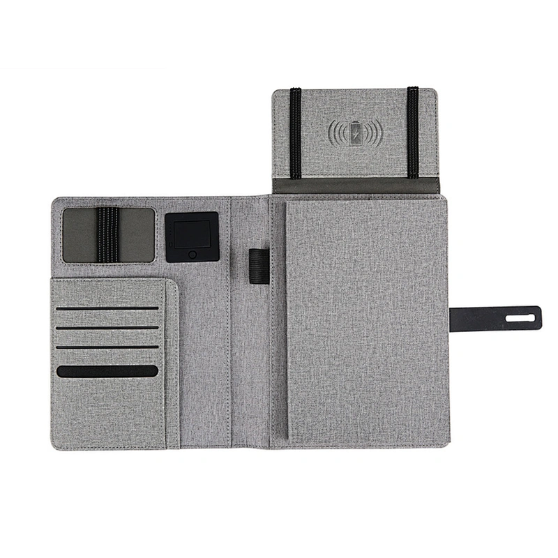 High Quality Leather Journal Diary Custom Power Bank Notebook With USB