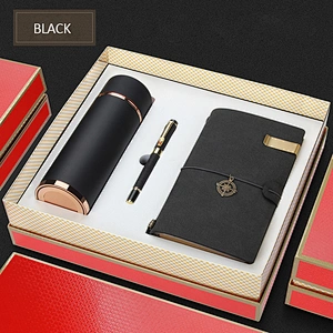 birthday gifts 350ml flask bottle metal pen notepad Cross-border wholesale agent distribution award-giving souvenirs