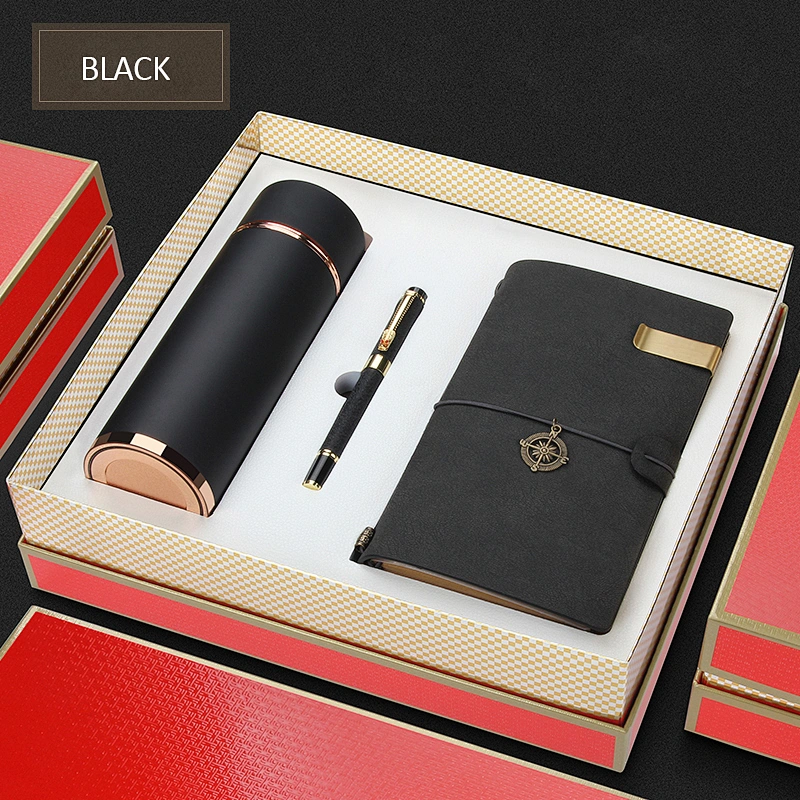birthday gifts 350ml flask bottle metal pen notepad Cross-border wholesale agent distribution award-giving souvenirs