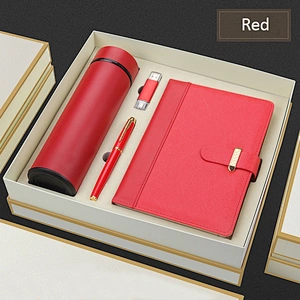 promotion gift set 500ml flask bottle notepad metal pen U disk business gift free agent distribution gifts