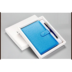 Luxury Black Pen PU Leather Notebook Set With Box For Vip Business Gifts