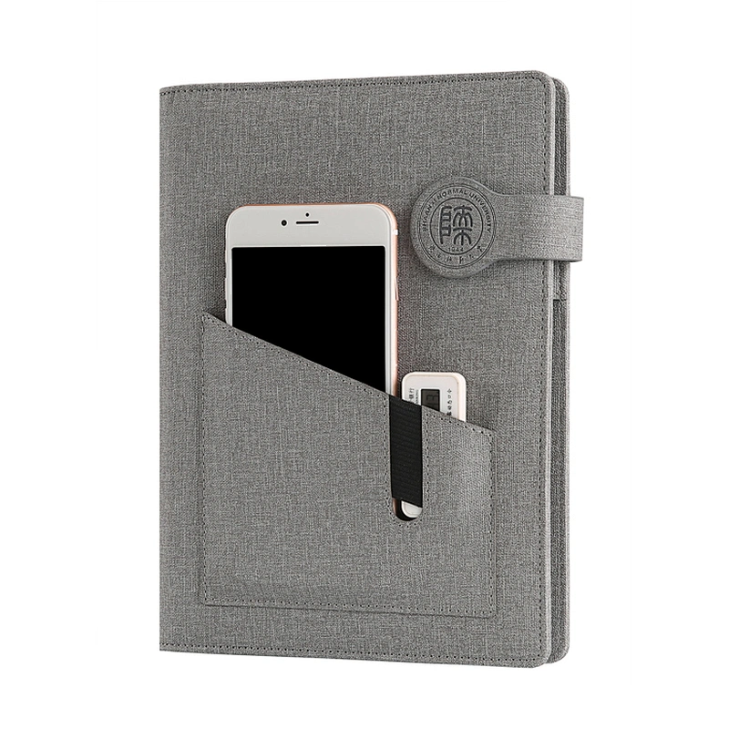 Custom logo PU leather wireless USB power bank Notebook