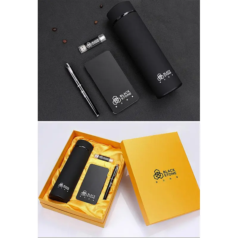 Luxury business gift set with ball pen powerbank USB for VIP client
