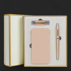 Pen Business Gift Set power bank U disk metal pen set business custom suitable for wholesale distribution agents