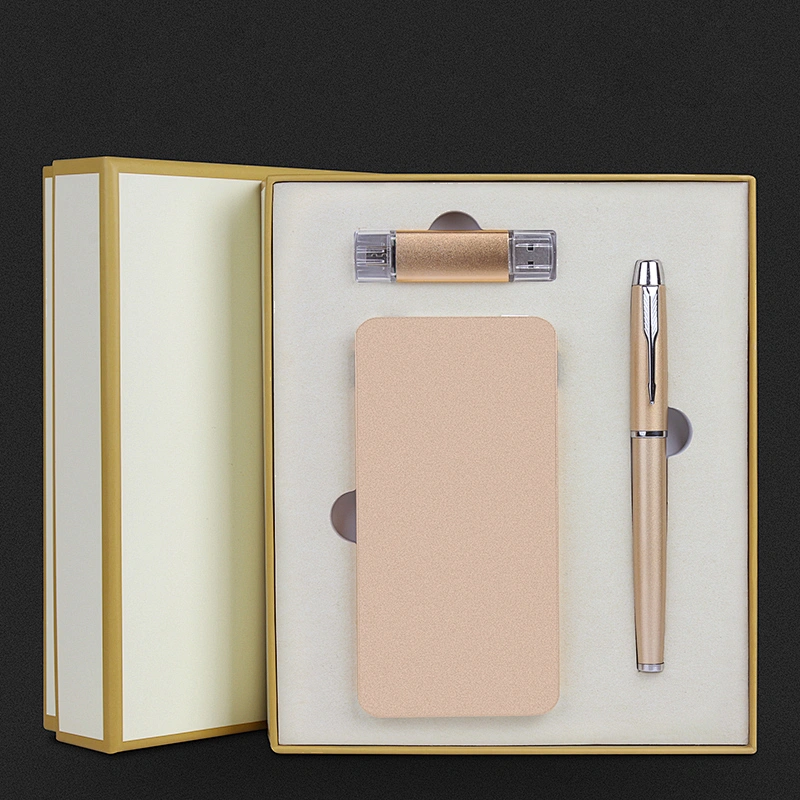 Pen Business Gift Set power bank U disk metal pen set business custom suitable for wholesale distribution agents