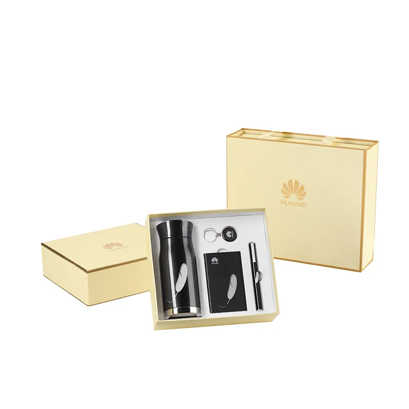 Christmas corporate gift Luxury custom power bank gift set