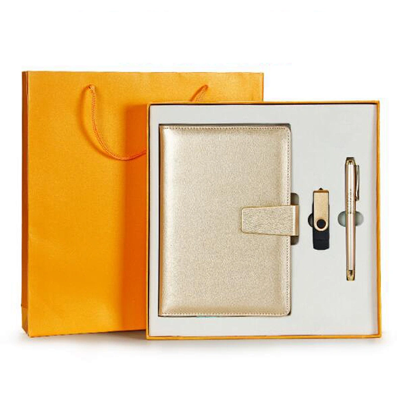 Notebook Pen U-Disk Set Insurance Bank Airlines Customized Logo Gift Factory Direct Wholesale Business Gift Set