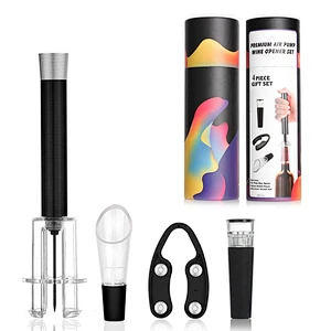 4-piece gift set new pack metal air pump opener for corporate gifts 2019