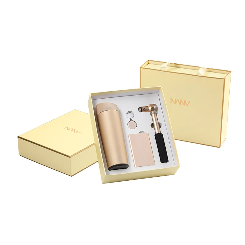 Customized logo sets celebratory gift vacuum cup/key ring/mobile power supply/car safety hammer
