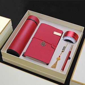 Good agent project 500ml flask bottle wooden pen notepad 8GB USB wireless bluetooth speaker Business gift china supplier