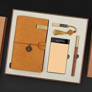powerbank notebook pen U disk gift set Advertising gift for wholesale Business gift brand agent system