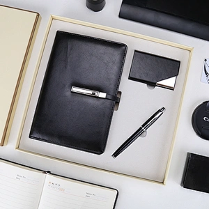 Business Corporate Gift Set Notebook Pen Name Card Holder Set Men Gift Set