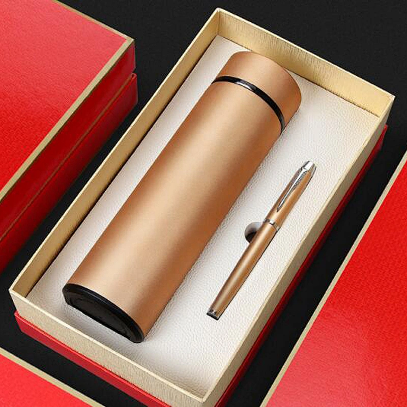 Christmas New Year Gift with Pen Vacuum Cup OEM ODM Customized Gift Set 2019 in-Stock Company Business Gift Set