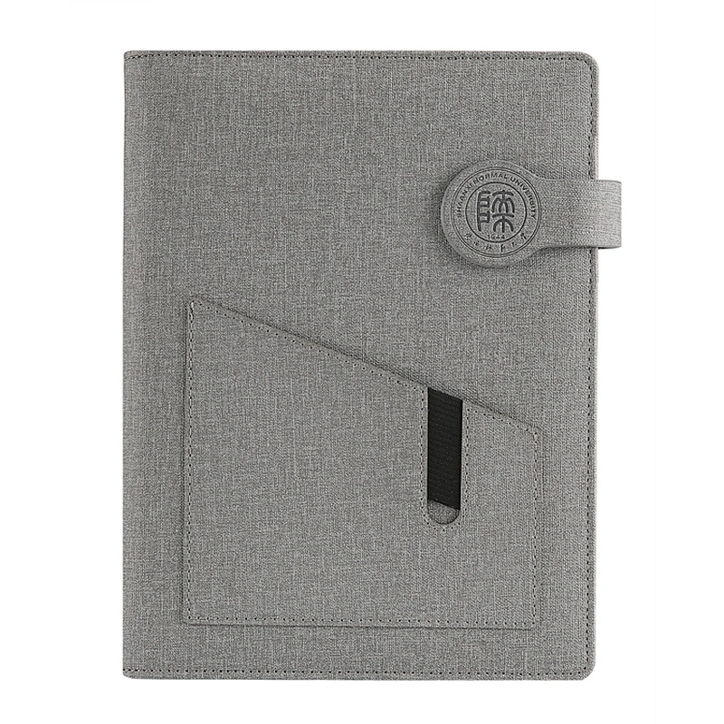 Custom logo PU leather wireless USB power bank Notebook