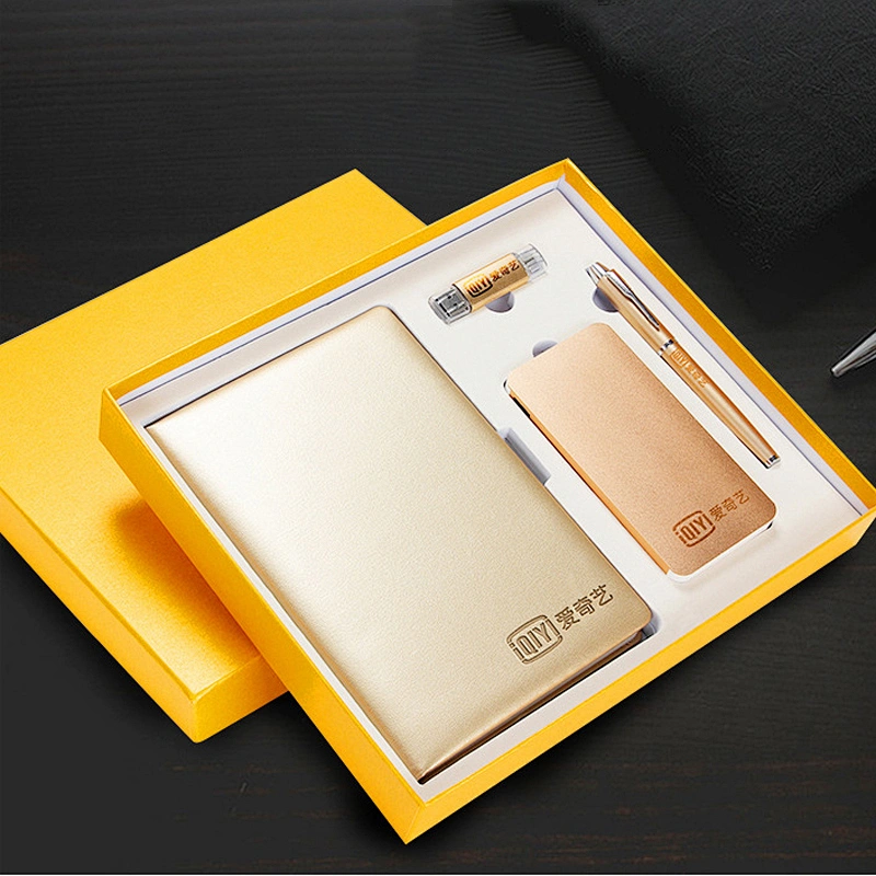 Wholesale High Quality Customized Logo Notebook and Power Bank Company Corporate Business Gift Set