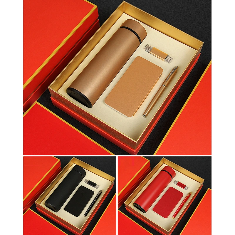 Luxury business gift set with ball pen powerbank USB for VIP client