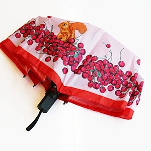 Windproof Light Compact Flower custom print outdoor umbrella