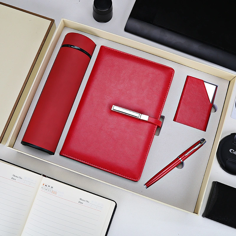 Good agent project 500ml flask card holder roller pen A5 notepad business gift set  wholesale distribution  logo