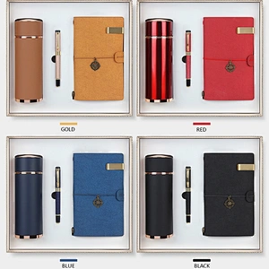 birthday gifts 350ml flask bottle metal pen notepad Cross-border wholesale agent distribution award-giving souvenirs