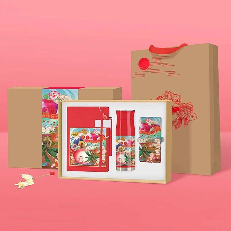 Factory Sale New Style Product Pig Pattern Business Gift Set 2019 New Year Gift for Company Prize
