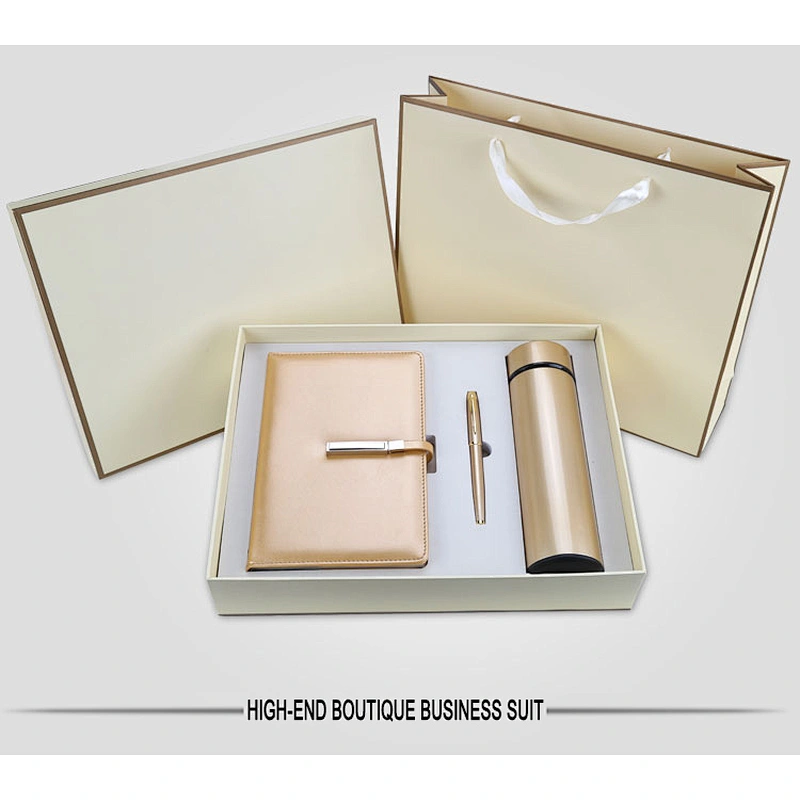 500ml stainless steel vacuum roller pen notepad business gift set Cross-border wholesale agent distribution customized logo