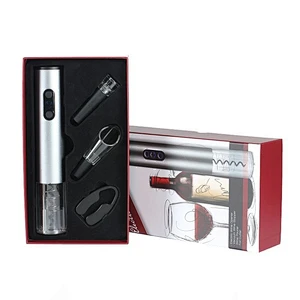 Wine accessories gift set for business partner with electric wine opener