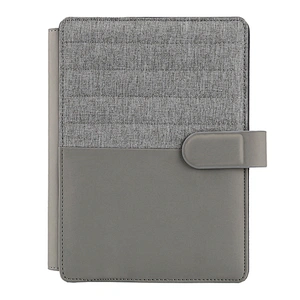 2019 New Hardcover Pu Leather Agenda USB And Power Bank notebook
