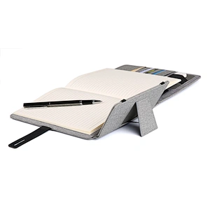 High Quality Leather Journal Diary Custom Power Bank Notebook With USB