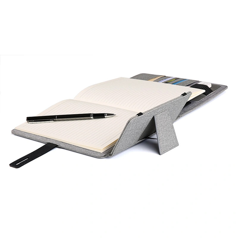 High Quality Leather Journal Diary Custom Power Bank Notebook With USB