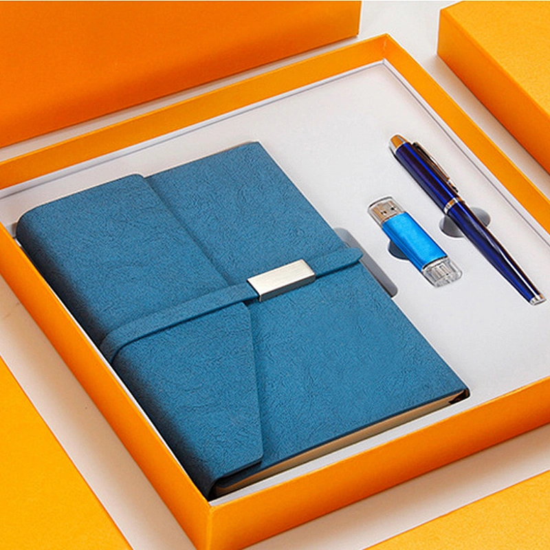 Notebook Pen U-Disk Gift Set China Supplier in-Stock Customized Logo Business Office Gift Set