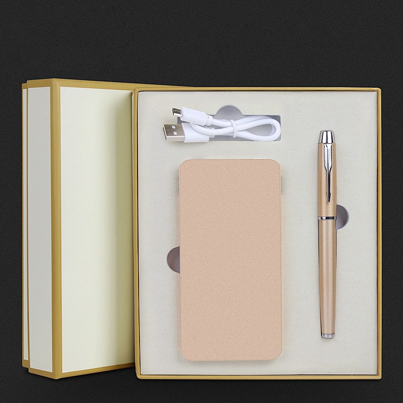 Company annual meeting gift set data cable powerbank pen set Advertising gift for wholesale distribution