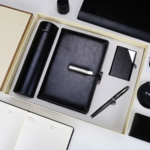 Good agent project 500ml flask card holder roller pen A5 notepad business gift set  wholesale distribution  logo