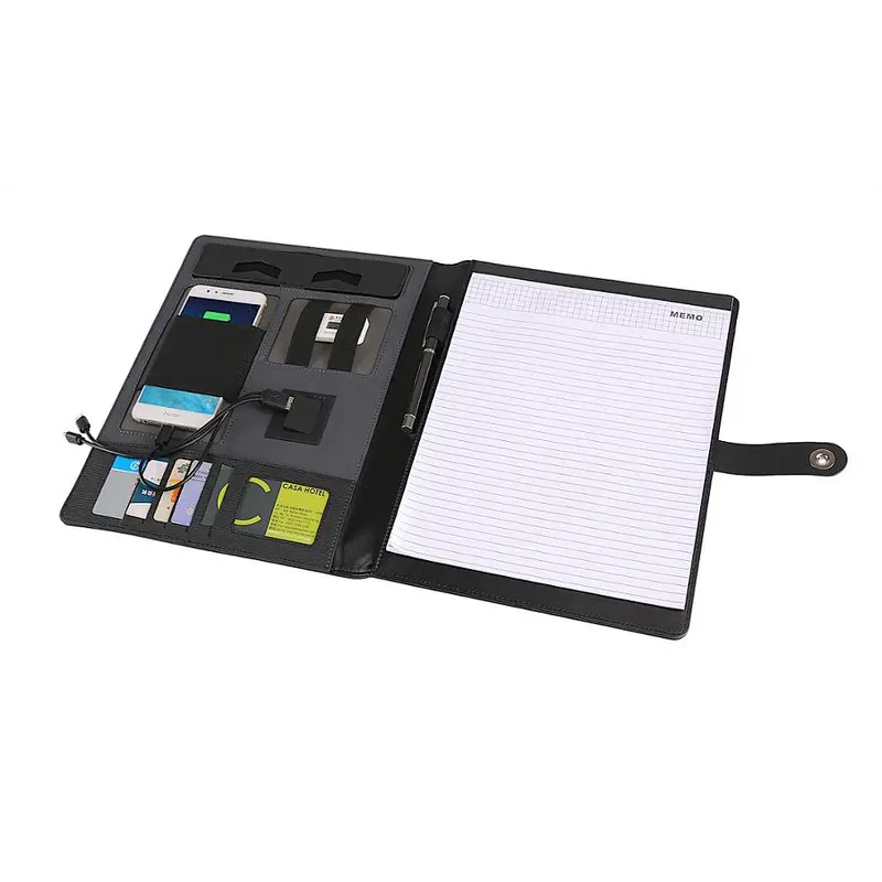 Custom Vip Office Corporate Business Notebook Gift Set With Power Bank