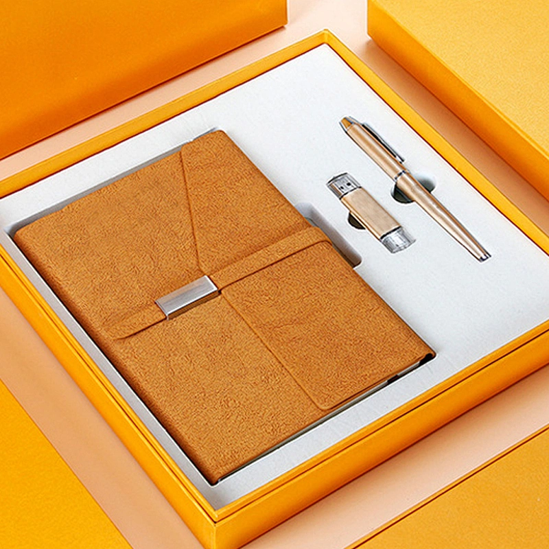Notebook Pen U-Disk Gift Set China Supplier in-Stock Customized Logo Business Office Gift Set
