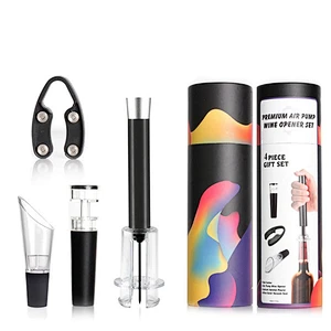 4-piece gift set new pack metal air pump opener for corporate gifts 2019