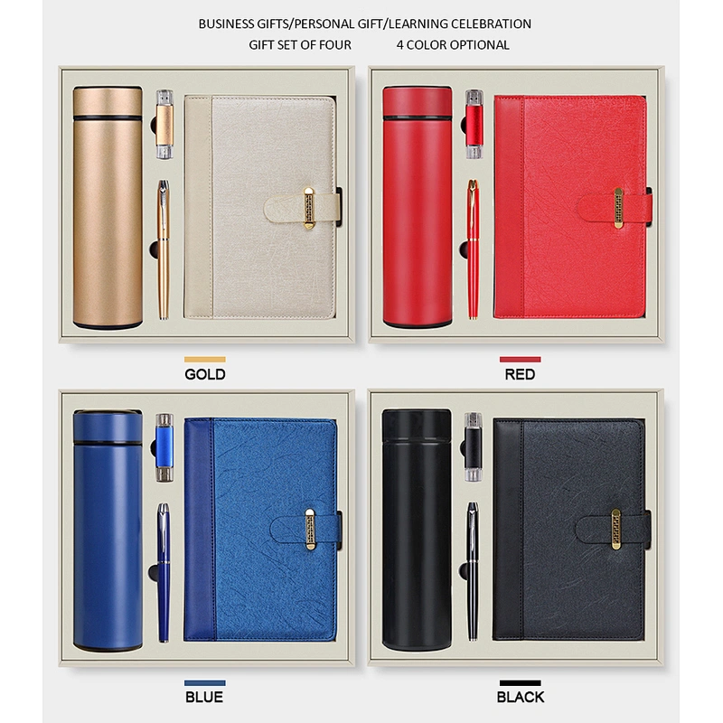promotional products 500ml flask bottle notepad metal pen U disk business gift free agent gift manufacturers supply