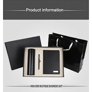 stationary gift set 500ml stainless steel vacuum metal pen notepad business gifts agent distribution franchise