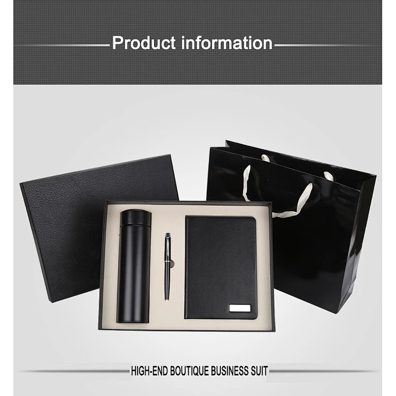 stationary gift set 500ml stainless steel vacuum metal pen notepad business gifts agent distribution franchise