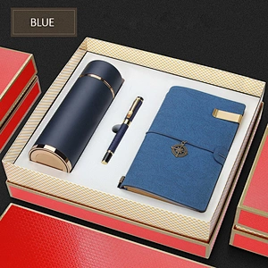 notebook gift set birthday gifts 350ml flask bottle metal pen notepad Cross-border wholesale agent distribution souvenirs