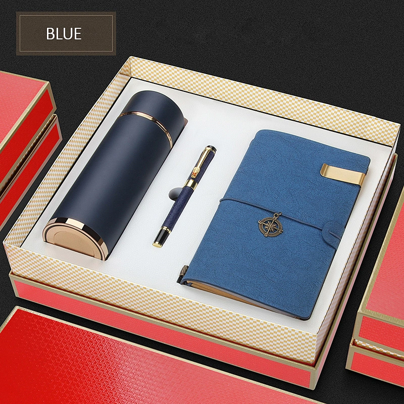 notebook gift set birthday gifts 350ml flask bottle metal pen notepad Cross-border wholesale agent distribution souvenirs