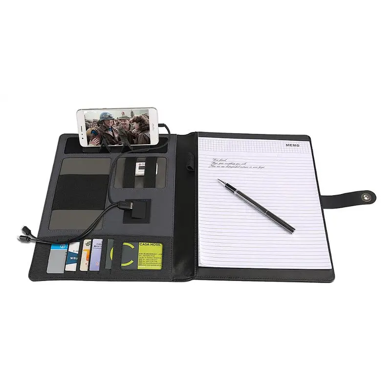 Custom Vip Office Corporate Business Notebook Gift Set With Power Bank