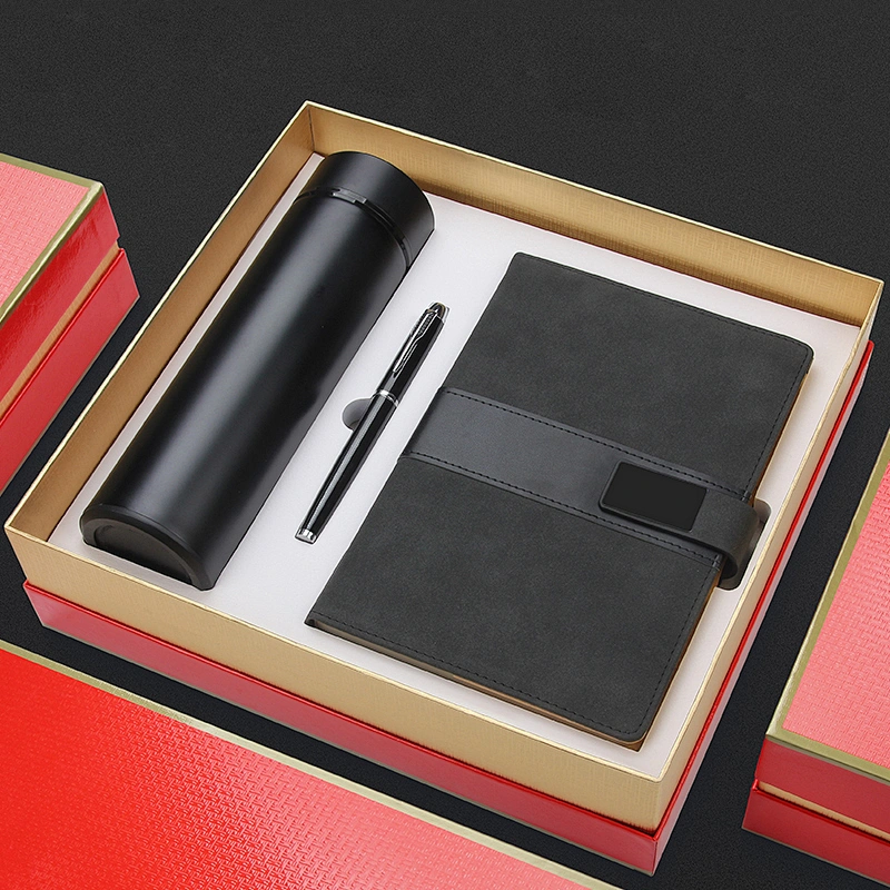 vacuum cup notebook metal pen creative promotional gift set cooperation business gift set distribution