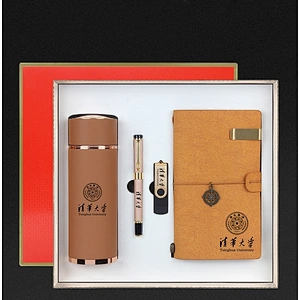 Gift agent distribution wholesale distribution agents 350ml flask bottle metal pen notepad 8GB USB stationary gift set