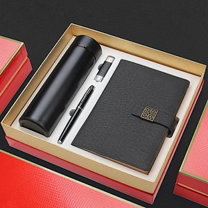 stainless steel vacuum 500ml flask bottle metal pen U disk notepad creative business gift set gift mall manufacturers system